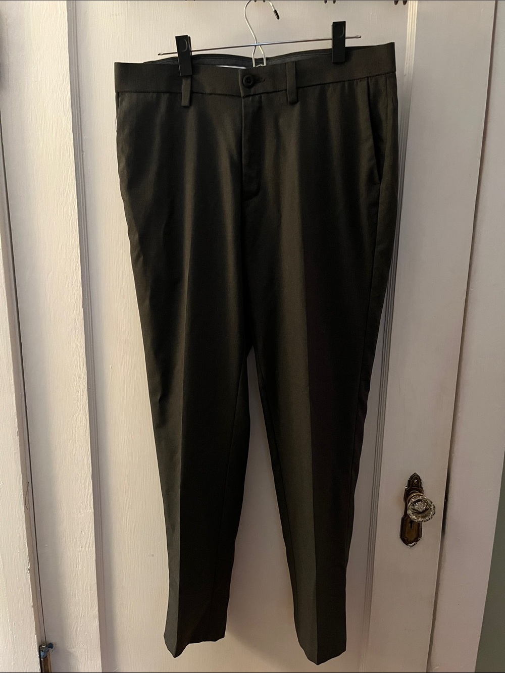 Haggar Slim Fit Performance Flex Gray Pants (34x32)